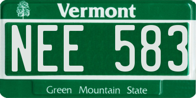 VT license plate NEE583