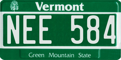 VT license plate NEE584