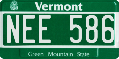 VT license plate NEE586