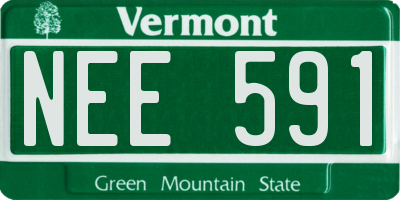 VT license plate NEE591