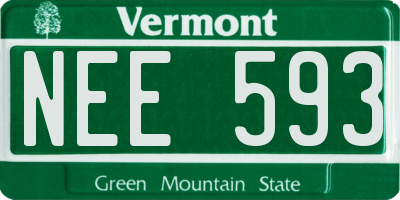 VT license plate NEE593