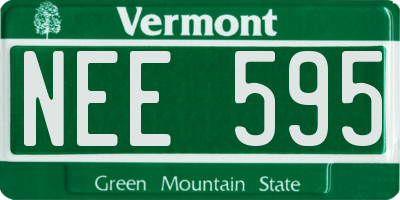 VT license plate NEE595