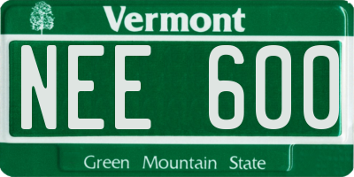 VT license plate NEE600