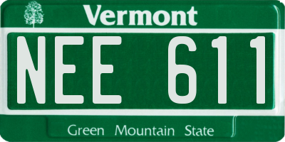 VT license plate NEE611
