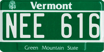 VT license plate NEE616