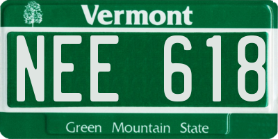 VT license plate NEE618
