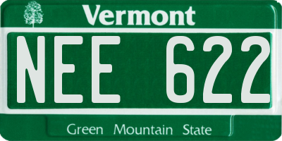 VT license plate NEE622