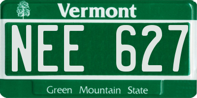 VT license plate NEE627