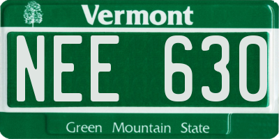 VT license plate NEE630