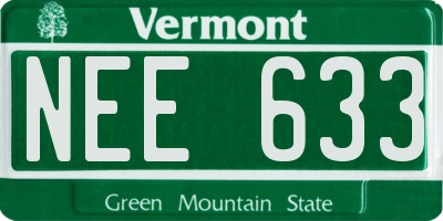VT license plate NEE633