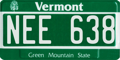 VT license plate NEE638