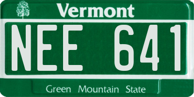 VT license plate NEE641