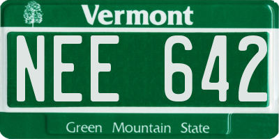 VT license plate NEE642