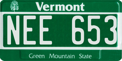 VT license plate NEE653
