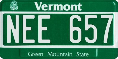 VT license plate NEE657