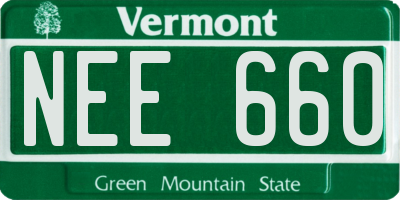 VT license plate NEE660