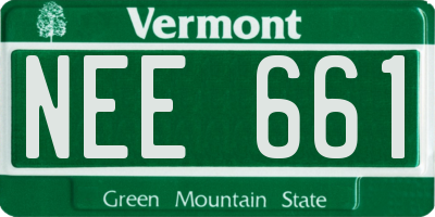 VT license plate NEE661