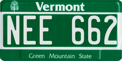 VT license plate NEE662