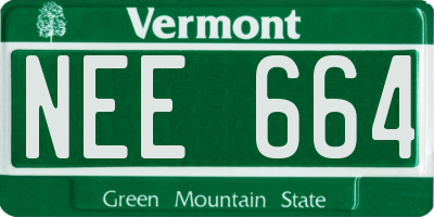 VT license plate NEE664