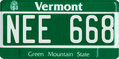 VT license plate NEE668