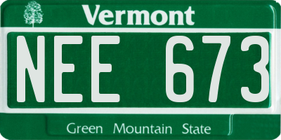 VT license plate NEE673