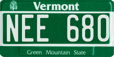 VT license plate NEE680