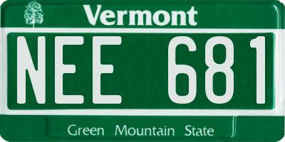 VT license plate NEE681