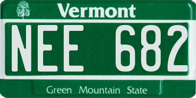 VT license plate NEE682