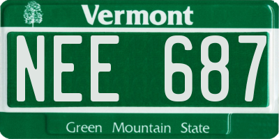 VT license plate NEE687