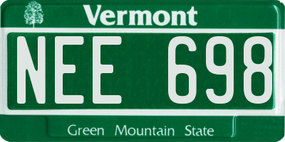 VT license plate NEE698