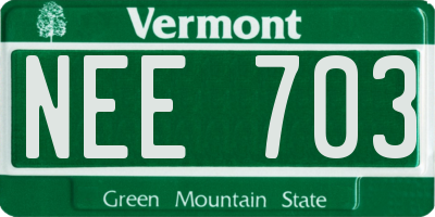 VT license plate NEE703