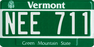 VT license plate NEE711