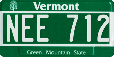 VT license plate NEE712