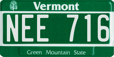 VT license plate NEE716