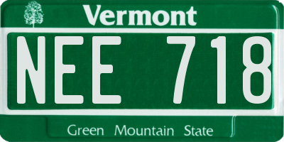 VT license plate NEE718