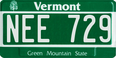 VT license plate NEE729