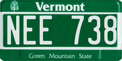 VT license plate NEE738