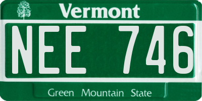 VT license plate NEE746