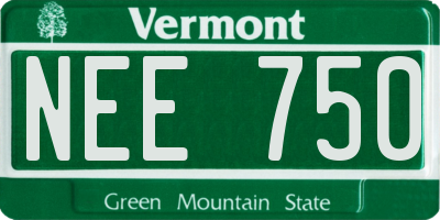 VT license plate NEE750