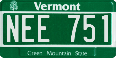 VT license plate NEE751