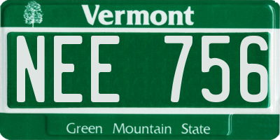VT license plate NEE756
