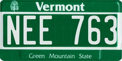 VT license plate NEE763