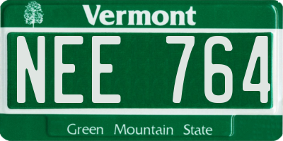 VT license plate NEE764