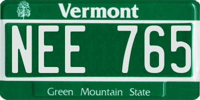 VT license plate NEE765