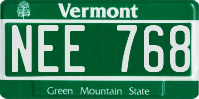 VT license plate NEE768