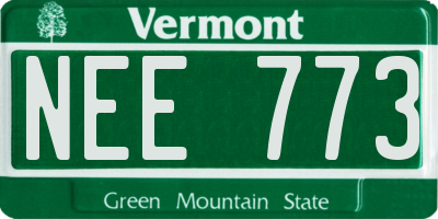 VT license plate NEE773