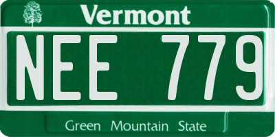 VT license plate NEE779