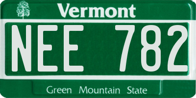 VT license plate NEE782