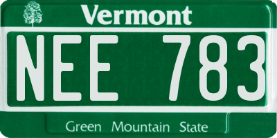 VT license plate NEE783