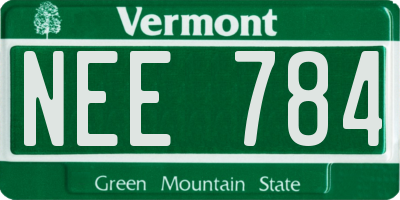 VT license plate NEE784